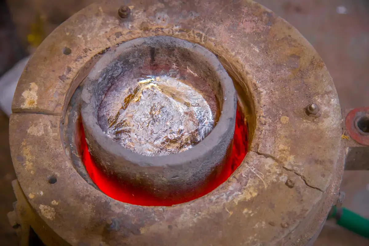 Sprue Trees and Buttons - Casting offcuts with known alloy content, plaster removed before anything reached the scale